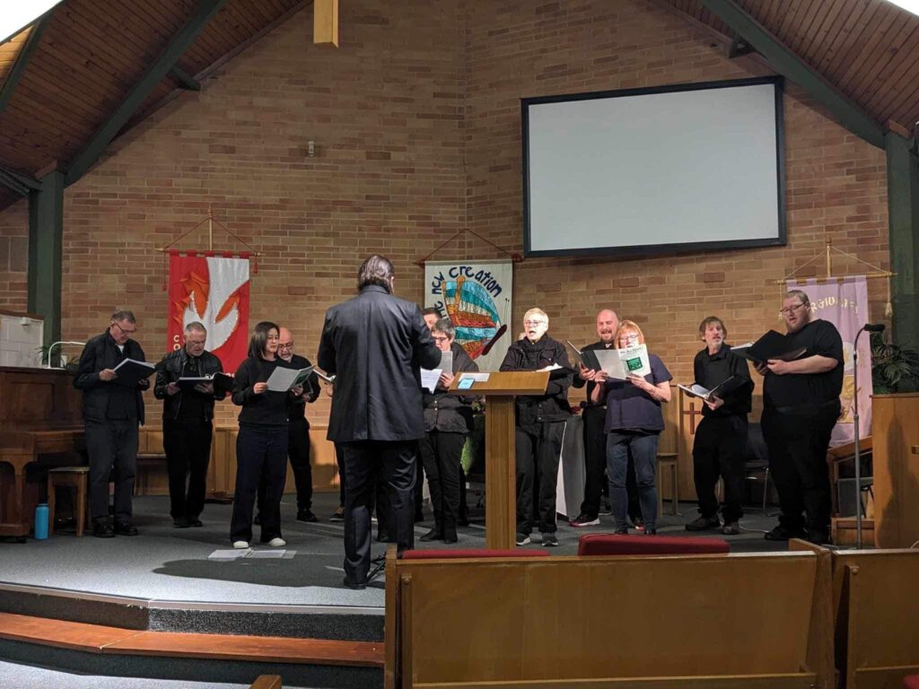 Phot of the choir performing