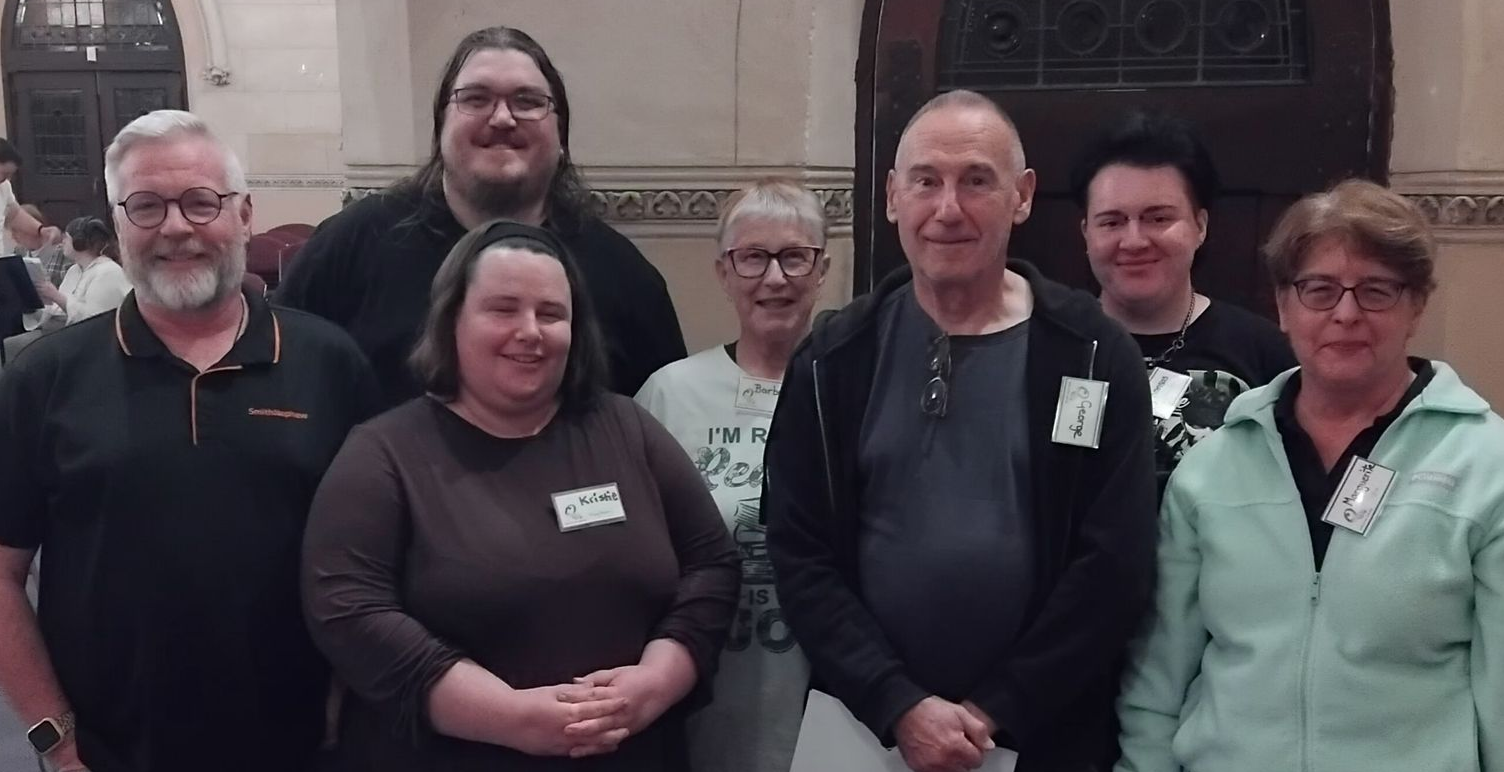 A photo of several committee members